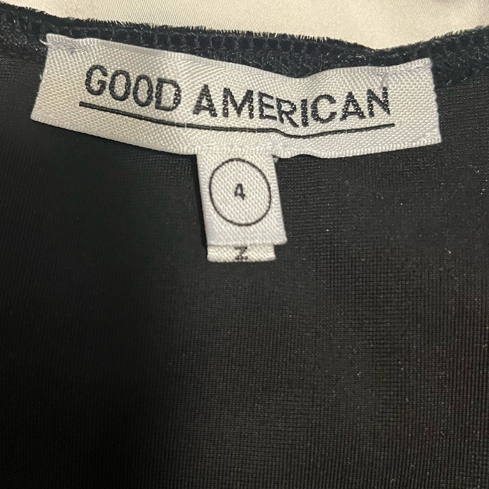 Good American Black Crushed Velvet Tank Bodysuit size 4/XL - Picture 6 of 10